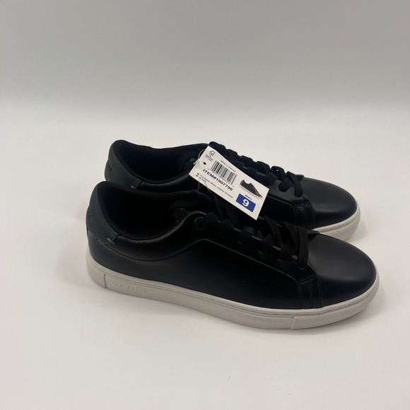 Ted Baker Other - Ted Baker Mens Black Leather Low Top Sneakers Shoes 1907790 Size 9 NEW
